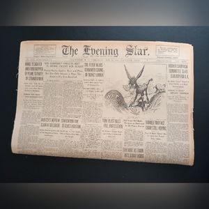 The Evening Star - Washington D.C. June 20, 1928 Original Newspaper